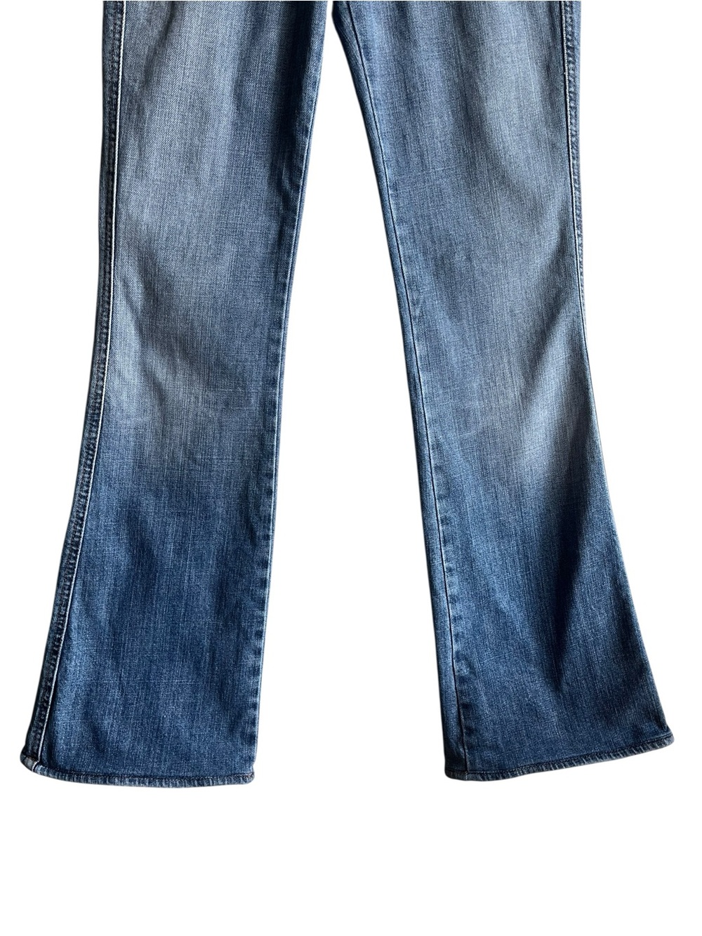 7 For All Mankind Pink A Pocket Flare Bootcut Jeans Size 27 Blue - Picture 4 of 15